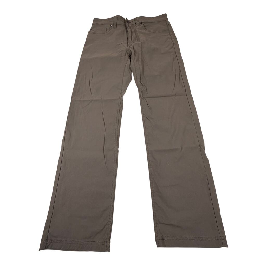prAna Brion Pant Stretch Slim Fit Straight 5-Pocket Brown M4BN30312 Men 32x30
